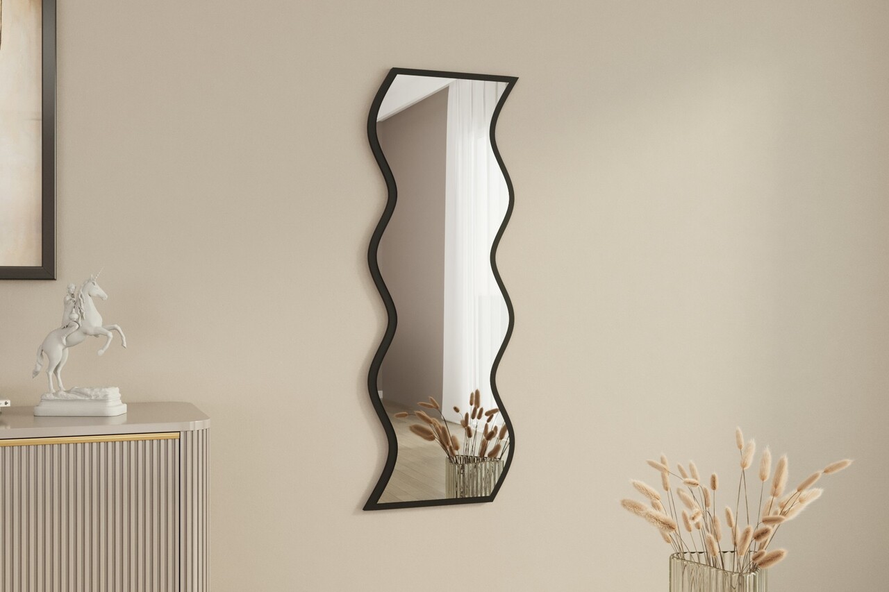 Oglinda decorativa, Hanah Home, Safi, 40x120x2.2 cm, Alb/Negru - imagine 7